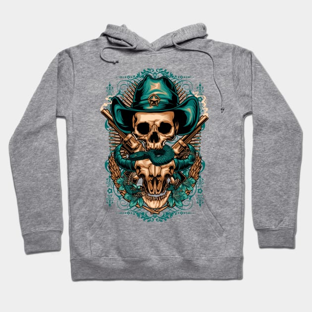 Cowboy Skull Hoodie by FirmanHatibu123